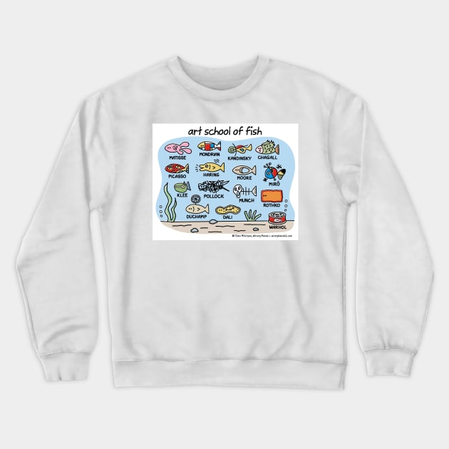 art school of fish Crewneck Sweatshirt by WrongHands